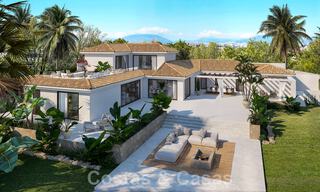 Sublime villa de lujo en venta en una gran parcela, con arquitectura mediterránea, cerca de la playa en la Nueva Milla de Oro entre Marbella y Estepona 44961 