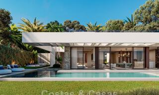 Nueva y ultramoderna villa de lujo en venta con diseño arquitectónico, en primera línea de golf de Los Naranjos en Nueva Andalucía, Marbella 46030 