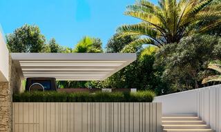 Nueva y ultramoderna villa de lujo en venta con diseño arquitectónico, en primera línea de golf de Los Naranjos en Nueva Andalucía, Marbella 46037 