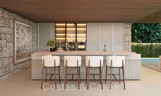 Villa de diseño vanguardista en venta con numerosas comodidades de lujo, rodeada de campos de golf en Nueva Andalucía, Marbella 46020 