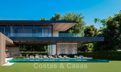 Villa de diseño vanguardista en venta con numerosas comodidades de lujo, rodeada de campos de golf en Nueva Andalucía, Marbella 46023