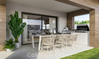 Elegantes y modernas villas de nueva construcción en venta con vistas panorámicas cerca del golf en el valle de Mijas en la Costa del Sol 45704 