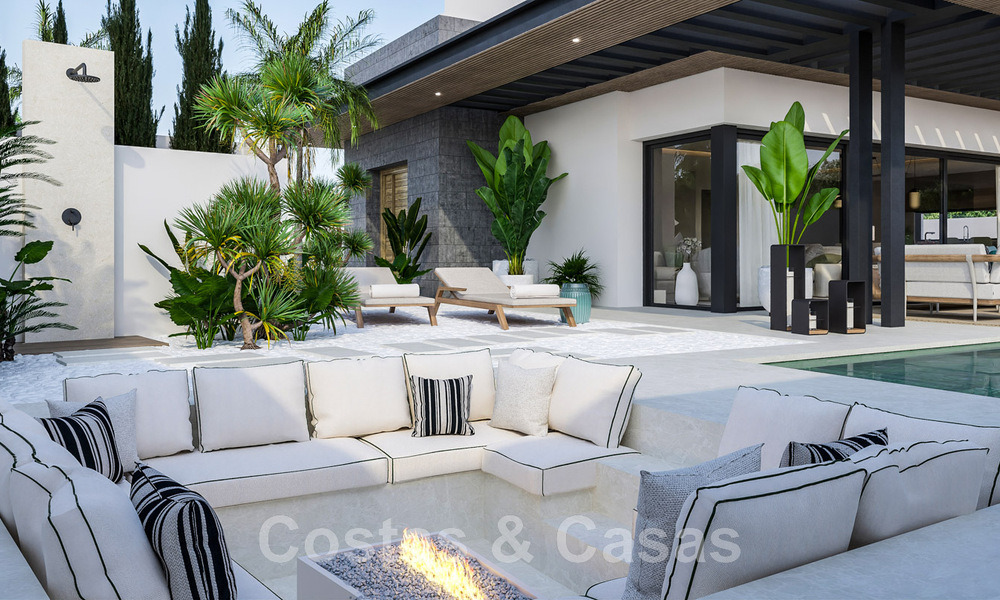 Elegantes y modernas villas de nueva construcción en venta con vistas panorámicas cerca del golf en el valle de Mijas en la Costa del Sol 45705