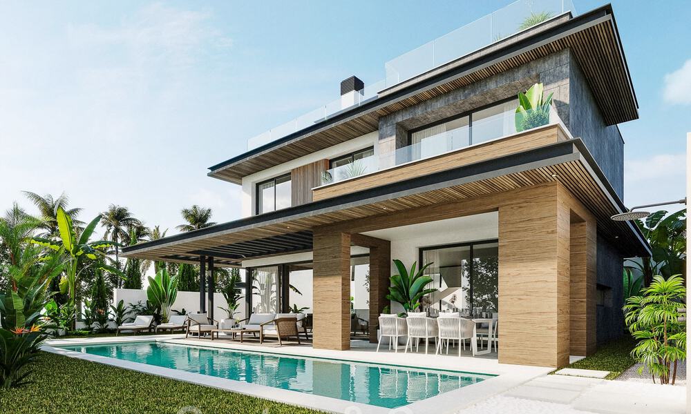 Elegantes y modernas villas de nueva construcción en venta con vistas panorámicas cerca del golf en el valle de Mijas en la Costa del Sol 49066