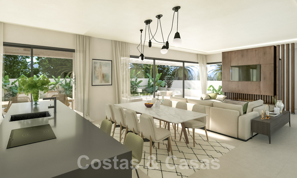 Elegantes y modernas villas de nueva construcción en venta con vistas panorámicas cerca del golf en el valle de Mijas en la Costa del Sol 53438