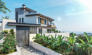 Elegantes y modernas villas de nueva construcción en venta con vistas panorámicas cerca del golf en el valle de Mijas en la Costa del Sol 53441 