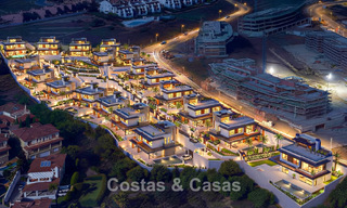 Elegantes y modernas villas de nueva construcción en venta con vistas panorámicas cerca del golf en el valle de Mijas en la Costa del Sol 795612 