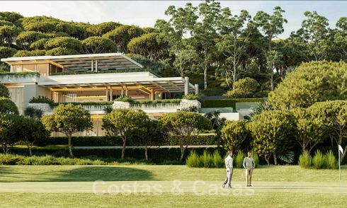 Parcela + proyecto de construcción exclusivo en venta para una impresionante villa de diseño, junto al campo de golf La Quinta en Benahavis - Marbella 46454