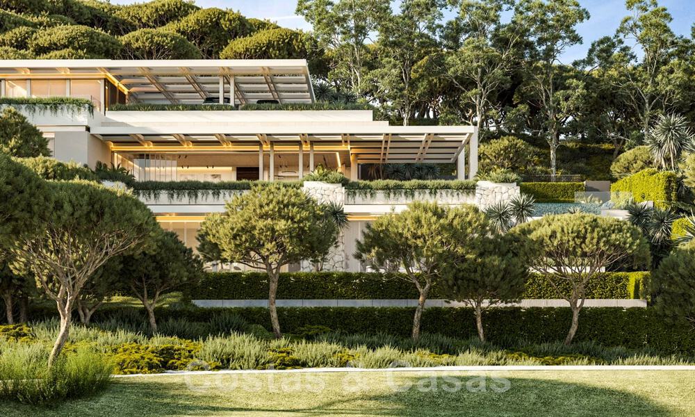 Parcela + proyecto de construcción exclusivo en venta para una impresionante villa de diseño, junto al campo de golf La Quinta en Benahavis - Marbella 46456