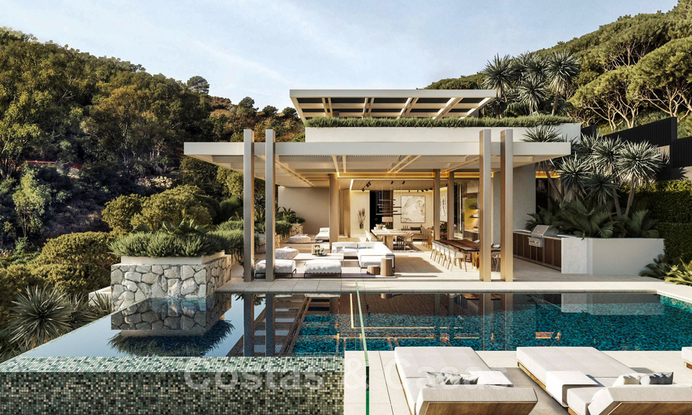 Parcela + proyecto de construcción exclusivo en venta para una impresionante villa de diseño, junto al campo de golf La Quinta en Benahavis - Marbella 46457