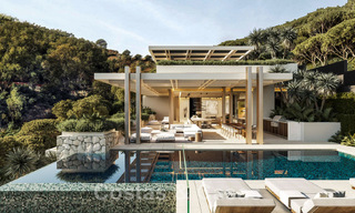 Parcela + proyecto de construcción exclusivo en venta para una impresionante villa de diseño, junto al campo de golf La Quinta en Benahavis - Marbella 46457 