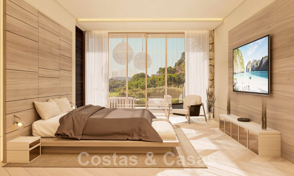 Parcela + proyecto de construcción exclusivo en venta para una impresionante villa de diseño, junto al campo de golf La Quinta en Benahavis - Marbella 46459