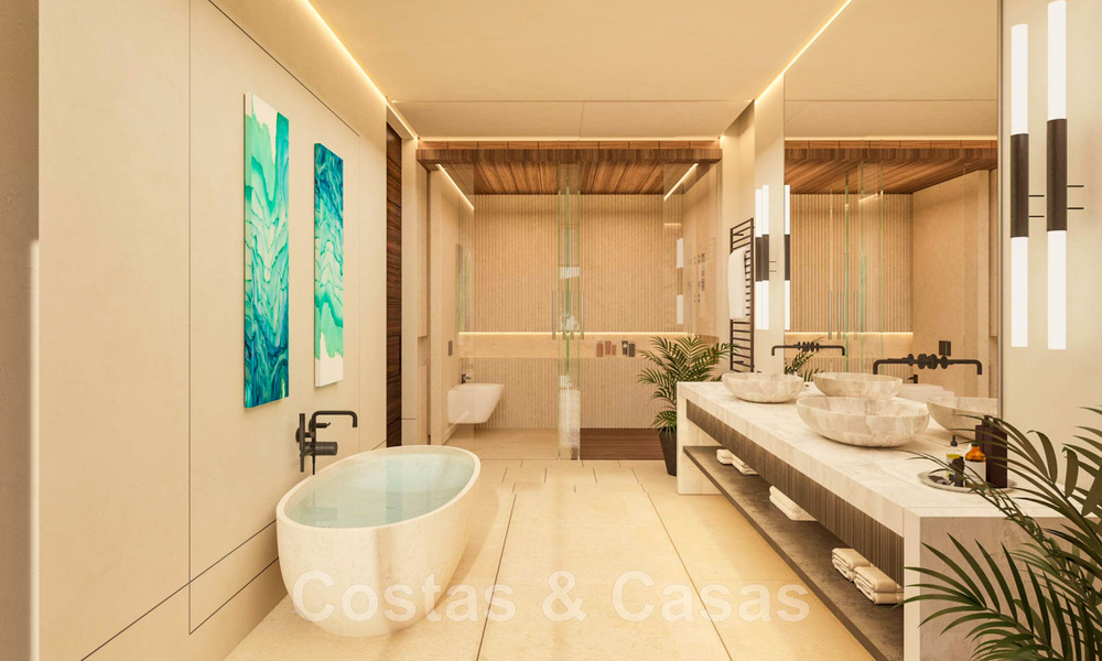 Parcela + proyecto de construcción exclusivo en venta para una impresionante villa de diseño, junto al campo de golf La Quinta en Benahavis - Marbella 46460