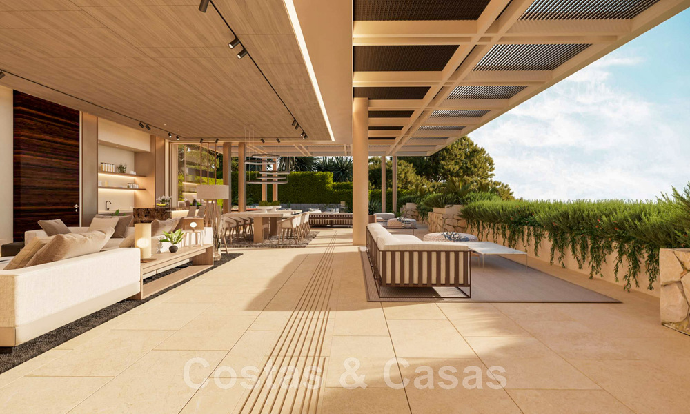Parcela + proyecto de construcción exclusivo en venta para una impresionante villa de diseño, junto al campo de golf La Quinta en Benahavis - Marbella 46462