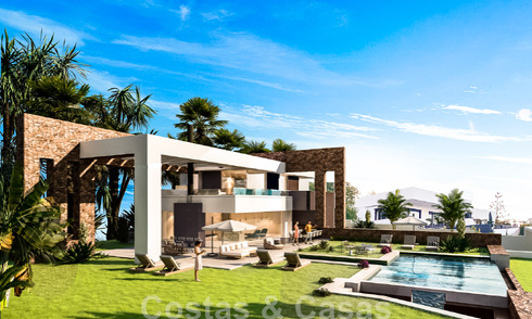 Parcela + villa en un proyecto residencial de lujo en venta en una urbanización en Manilva, Costa del Sol 46467