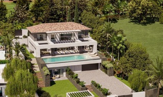 Villa de lujo de arquitectura contemporánea en venta a poca distancia del Club de Golf La Quinta en Benahavis - Marbella 45752 
