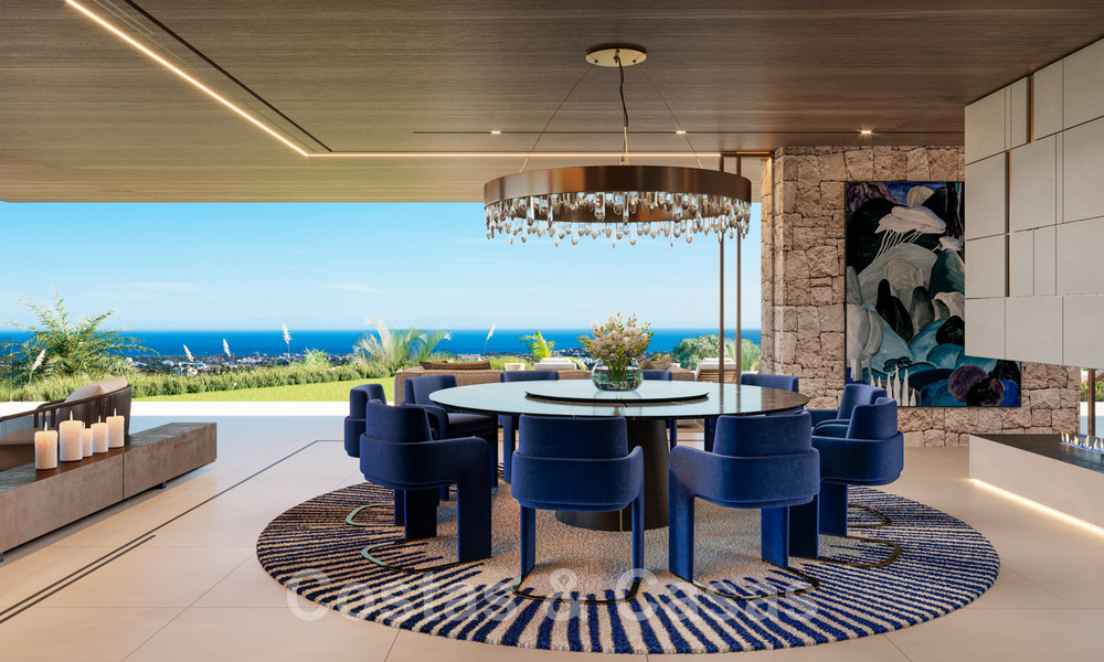 Majestuosa y contemporánea villa de nueva construcción en venta con sublimes vistas al mar en las colinas de La Quinta en Benahavis - Marbella 46441