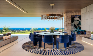 Majestuosa y contemporánea villa de nueva construcción en venta con sublimes vistas al mar en las colinas de La Quinta en Benahavis - Marbella 46441 