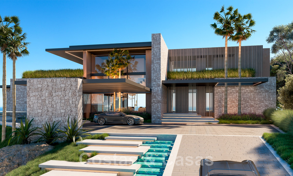 Majestuosa y contemporánea villa de nueva construcción en venta con sublimes vistas al mar en las colinas de La Quinta en Benahavis - Marbella 46447