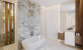 Nueva villa de diseño en venta con arquitectura moderna e impresionantes vistas al mar en la codiciada Milla de Oro de Marbella 47088 