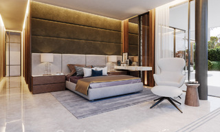 Nueva villa de diseño en venta con arquitectura moderna e impresionantes vistas al mar en la codiciada Milla de Oro de Marbella 47092 