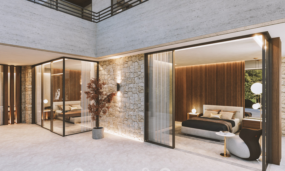 Nueva villa de diseño en venta con arquitectura moderna e impresionantes vistas al mar en la codiciada Milla de Oro de Marbella 47093