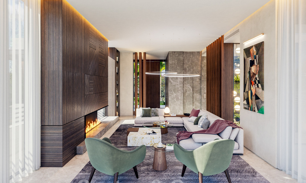 Nueva villa de diseño en venta con arquitectura moderna e impresionantes vistas al mar en la codiciada Milla de Oro de Marbella 47097