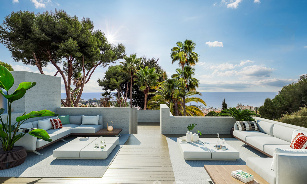Nueva villa de diseño en venta con arquitectura moderna e impresionantes vistas al mar en la codiciada Milla de Oro de Marbella 47108