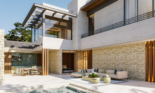 Nueva villa de diseño en venta con arquitectura moderna e impresionantes vistas al mar en la codiciada Milla de Oro de Marbella 47109 