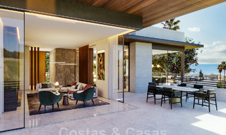 Nueva villa de diseño en venta con arquitectura moderna e impresionantes vistas al mar en la codiciada Milla de Oro de Marbella 47110 