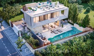 Se vende villa de diseño sobre plano, con solárium a un paso de la playa en el corazón de la Milla de Oro de Marbella 47562 