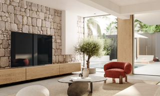 Villa de diseño escandinavo en venta, totalmente renovada con un diseño elegante en la zona residencial de Nueva Andalucía, Marbella 47490 