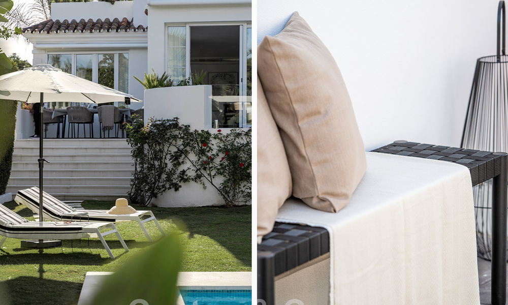 Villa mediterránea independiente en venta a poca distancia de los servicios con vistas al valle del golf y al paisaje de la montaña en Nueva Andalucía, Marbella 47558