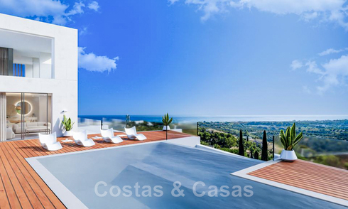 Moderna villa de nueva construcción con piscina infinita y vistas panorámicas al mar en venta al este de Marbella centro 47840