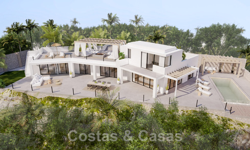 Villa contemporánea y moderna en venta situada en las colinas de Elviria, al este del centro de Marbella 48045