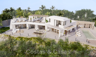 Villa contemporánea y moderna en venta situada en las colinas de Elviria, al este del centro de Marbella 48045 