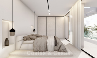 Nueva villa de diseño en venta con vistas panorámicas al mar en zona tranquila a poca distancia de la playa en Manilva, Costa del Sol 48060 