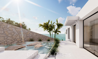 Nueva villa de diseño en venta con vistas panorámicas al mar en zona tranquila a poca distancia de la playa en Manilva, Costa del Sol 48062 
