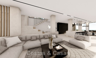 Nueva villa de diseño en venta con vistas panorámicas al mar en zona tranquila a poca distancia de la playa en Manilva, Costa del Sol 48065 