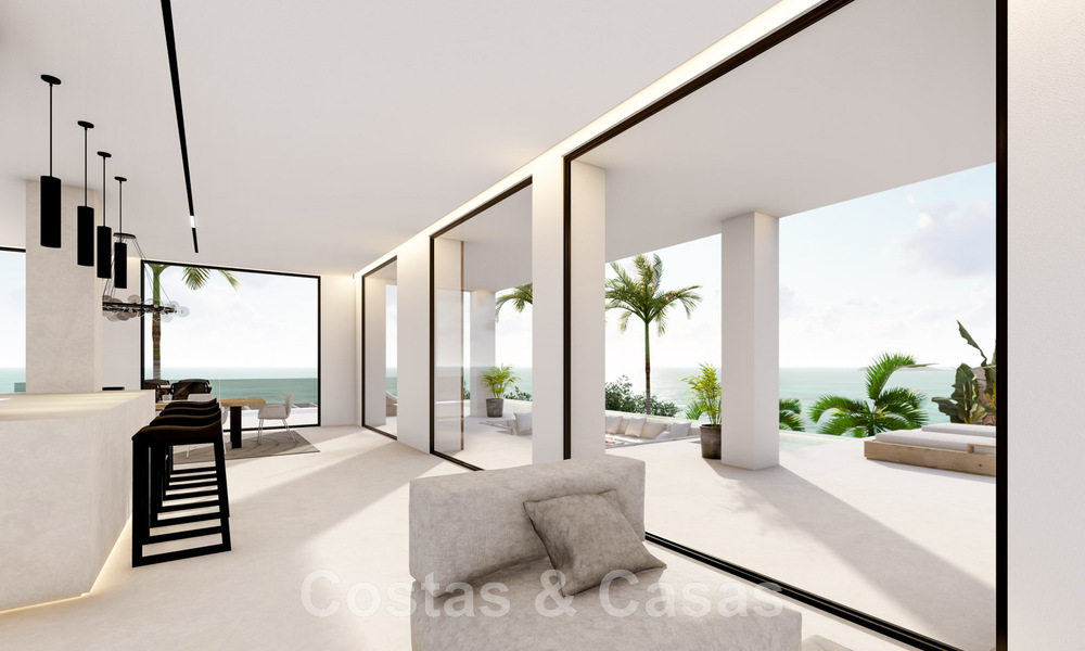 Nueva villa de diseño en venta con vistas panorámicas al mar en zona tranquila a poca distancia de la playa en Manilva, Costa del Sol 48067