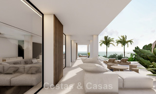 Nueva villa de diseño en venta con vistas panorámicas al mar en zona tranquila a poca distancia de la playa en Manilva, Costa del Sol 48069 