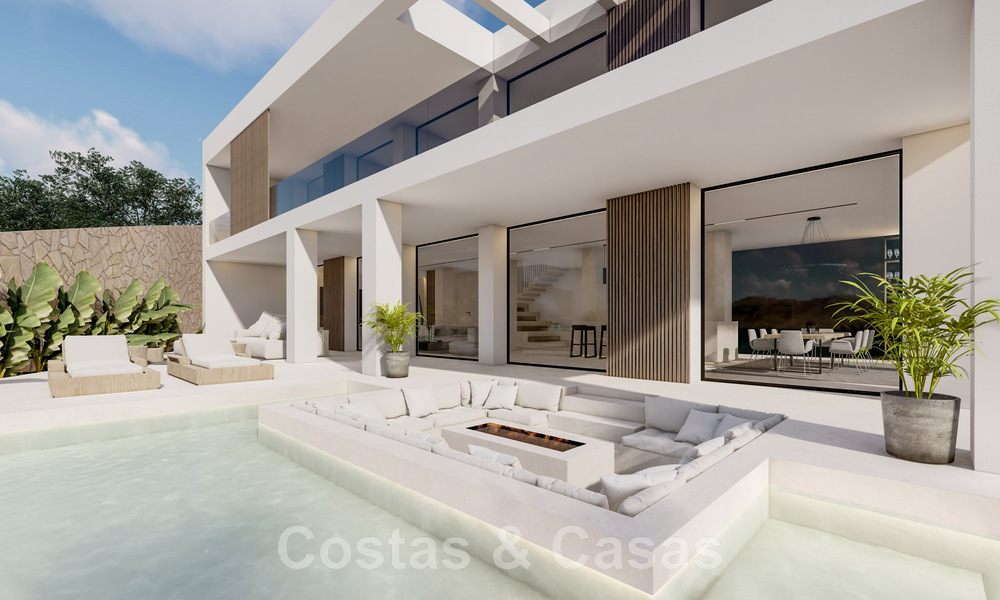 Nueva villa de diseño en venta con vistas panorámicas al mar en zona tranquila a poca distancia de la playa en Manilva, Costa del Sol 48077