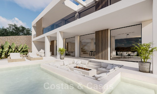 Nueva villa de diseño en venta con vistas panorámicas al mar en zona tranquila a poca distancia de la playa en Manilva, Costa del Sol 48077 