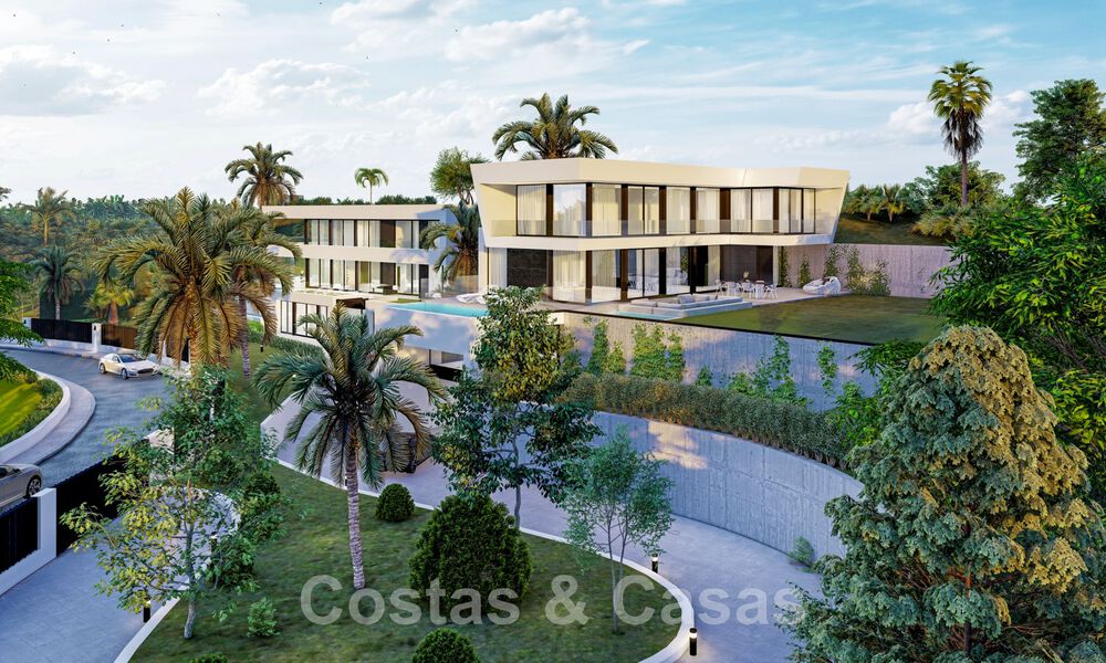 Nuevo! 2 villas modernistas de lujo en venta en una zona verde, con vistas panorámicas al mar al este del centro de Marbella 48105