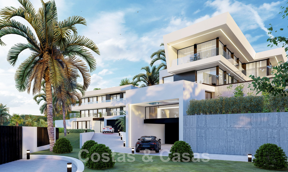 Nuevo! 2 villas modernistas de lujo en venta en una zona verde, con vistas panorámicas al mar al este del centro de Marbella 48108