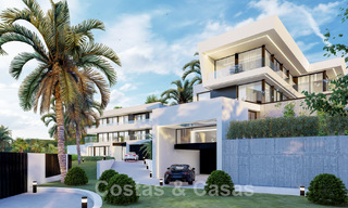 Nuevo! 2 villas modernistas de lujo en venta en una zona verde, con vistas panorámicas al mar al este del centro de Marbella 48108 