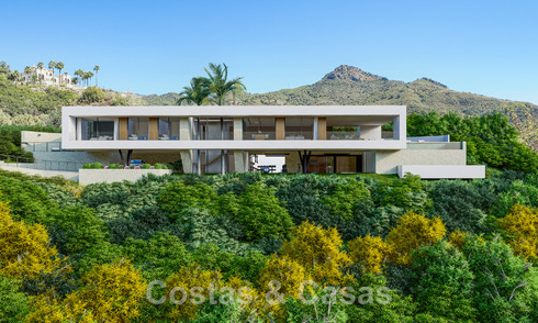 Impresionante villa de lujo en venta con vistas panorámicas al mar en las colinas de Benahavis - Marbella 48504
