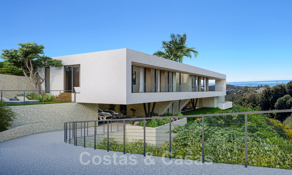 Impresionante villa de lujo en venta con vistas panorámicas al mar en las colinas de Benahavis - Marbella 48505