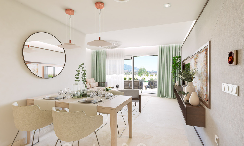 Modernos apartamentos de golf en venta situados en un exclusivo resort de golf en Mijas, Costa del Sol 49186