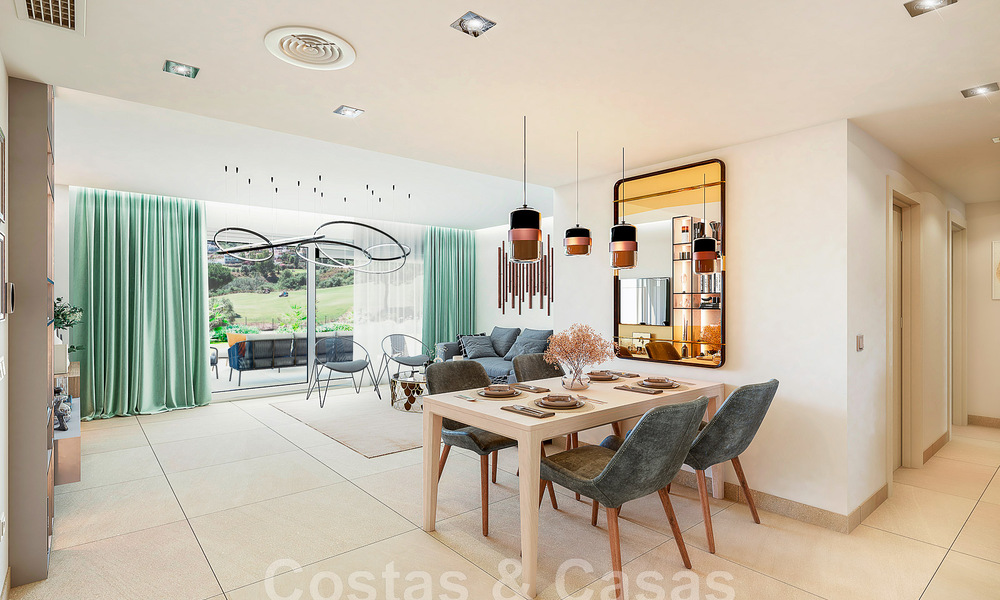 Modernos apartamentos de golf en venta situados en un exclusivo resort de golf en Mijas, Costa del Sol 49195